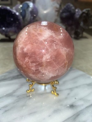 Rose Quartz sphere with stand x- large 4.5 
