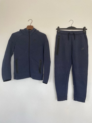Nike Tech Fleece Navy Blue Tech Fleece Tracksuit Boys Size Large 11-13 Years Old