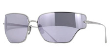 LOEWE LW 40150U 16C SHINY PALLADIUM/SMOKE MIRROR LENS AUTHENTIC SUNGLASSES 70-15