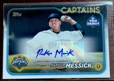 2024 Topps Pro Debut Cleveland Prospect Parker Messick Autograph Card