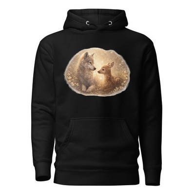 Wolf Fawn Hoodie Nature Quote  The Wild Is Better With You In It 