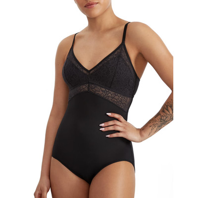 NWT MAIDENFORM Tame Your Tummy Firm Control Shapewear Lace Bodysuit XXL DMS097