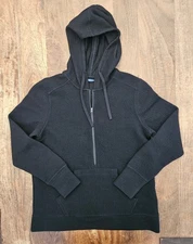 Cutter & Buck Hoodie Womens M Black Half-Zip Coastal Long Sleeve Activewear