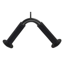 Tricep Press down Bar, V Bar Cable Attachment, Steel with Non-Slip Rubber Grip