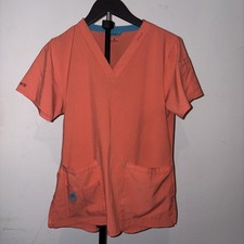 Carhartt Force Cross-flex Scrub Top Womens S Stretch Modern Fit V Neck Workwear