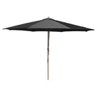 Yescom 13' Large Wood Outdoor Patio Umbrella for Cafe Beach Yard Pool Black