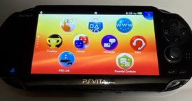Sony Playstation Vita PS Vita PCH-1001 Handheld Game System Black Tested Works
