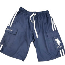 Image of S US Polo Assn Swim Trunk Shorts Mens Blue White board Rare large Pony Logo 28