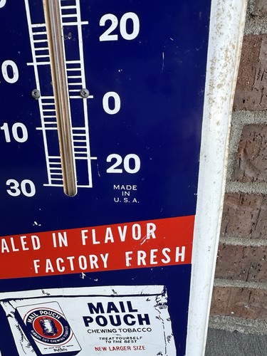 Vintage Postbeutel Tabak 39" Thermometer selten 130f bis -30f Made in USA - Bild 7 von 14