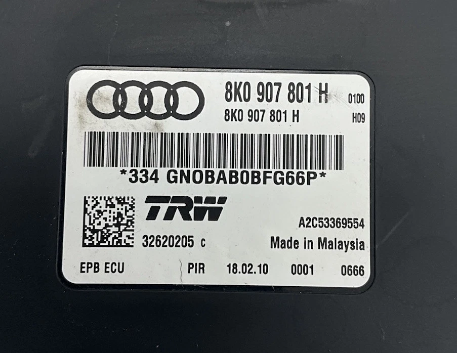 Módulo de controle de freio de estacionamento 2010 Audi A4 Quattro unidade 8K0907801H fabricante de equipamento original - Imagem 2 de 4