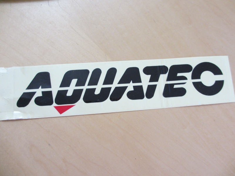 vintage bumper sticker AQUATEC scuba dive tank diving supply company