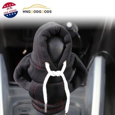 1pc Black Car Gear Shift Cover Mini Hoodie Car Gear Shift Knob Cover Shirt Trim