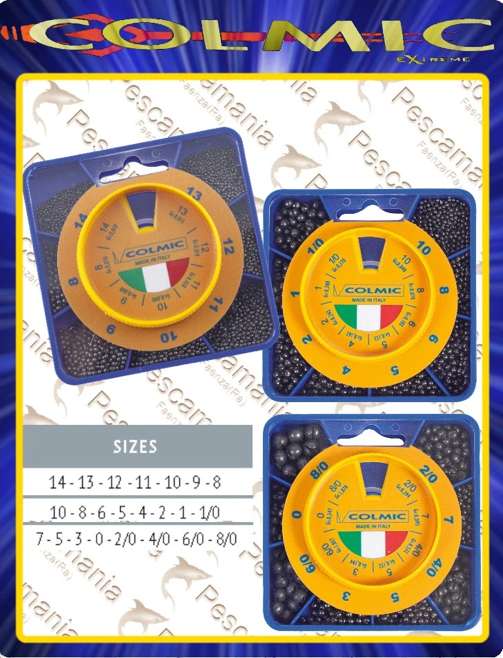 Mascotte piombo Colmic Sile gr 200 pallini spaccati 10-8-6-5-4-2-1-1/0 - Immagine 2 di 3
