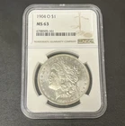 1904-O Morgan Silver Dollar - Better Date - NGC MS63 - Pretty BU Coin
