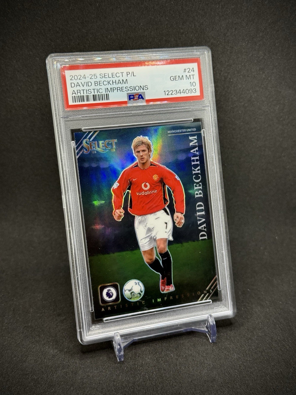 David Beckham 2024 Panini Select Artistic Impressions Case Hit PSA 10 view 2