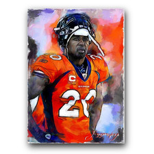 Brian Dawkins #6 Art Card Limited 32/50 Edward Vela Signed (Denver Broncos)