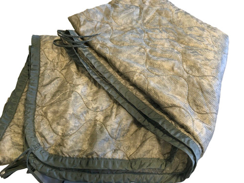 FADED USGI Military Army ACU Digital Wet Weather PONCHO LINER Woobie Blanket GC