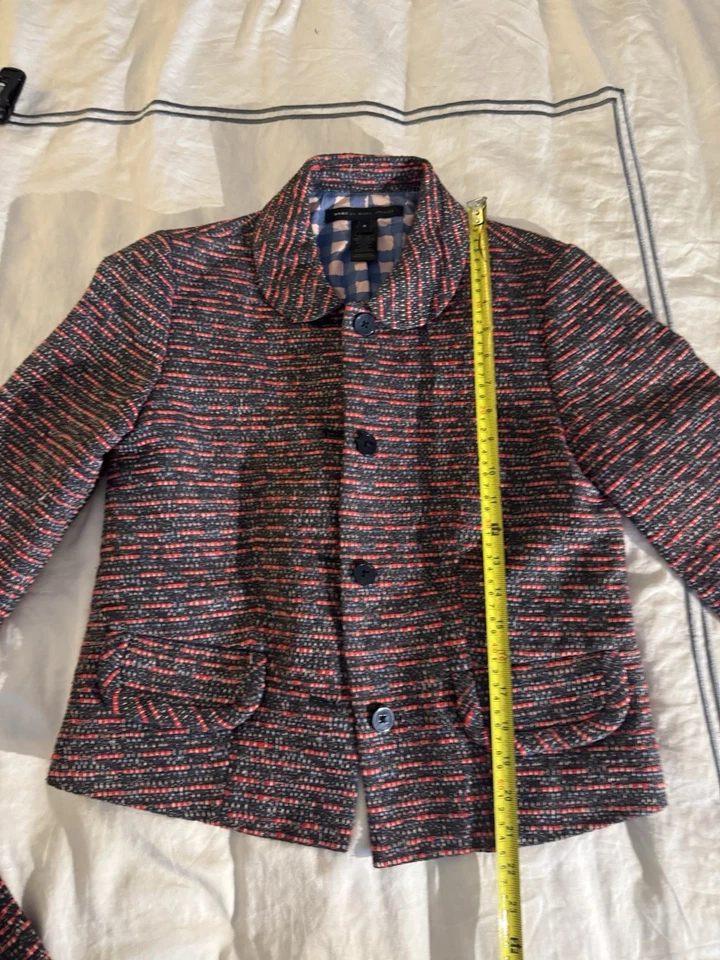 Traje de tweed MARC JACOBS NUEVO SIN ETIQUETAS Chaqueta Minifalda Pequeña Talla 6 Foto 3 de 4