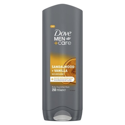 18,63 /L - 6er Pack Dove Duschgel Men+Care   Sandelholz & Vanille   250ml
