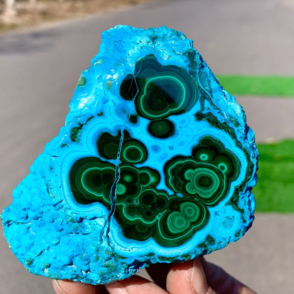 372G Natural Chrysocolla/Malachite transparent cluster rough mineral ...