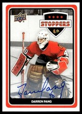 2025-26 UPPER DECK CENTENNIAL CHICAGO BLACKHAWKS STOPPERS AUTO DARREN PANG #S-11