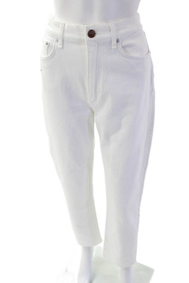 Rag & Bone Womens Zipper Fly High Rise Wren Slim Cut Jeans White Size 29