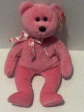 Ty NEW Beanie Baby Babies HOPE the Pink BREAST CANCER Awareness BEAR 8" MWMT 