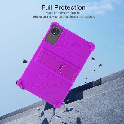 Accessoire Tablette AKNICI Coque Silicone DOOGEE U11 Pro - Housse Tablette 11 Pouces Avec Support Housse Bleue Fonctionnelle