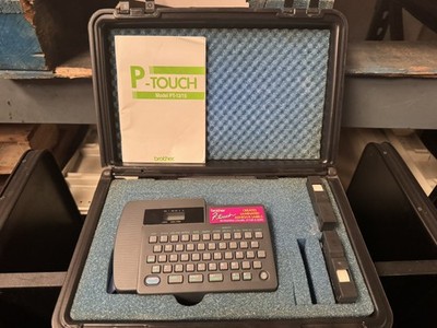 Brother PTouch PT-15 Label Maker Tape Cassette w Case - NO AC Cord - Tested