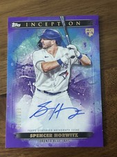 SPENCER HORWITZ 2024 TOPPS INCEPTION BASE ROOKIE PURPLE RC AUTO /199 BLUE JAYS