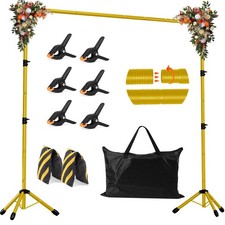 10x8.5 FT Backdrop Stand for Parties, Adjustable Photo Backdrop Stand Kit wit...
