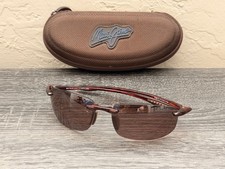 Maui Jim MJ 407-10 Rimless Wrap Sunglasses Made in Japan Polarized MJ Spor