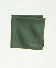 Brooks Brothers Green Pocket Square/Handkerchief MSRP 29.50 New-Minor Flaw 