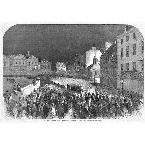 Marriage of the Princess Royal Parade Through Windsor - Antique Print 1858