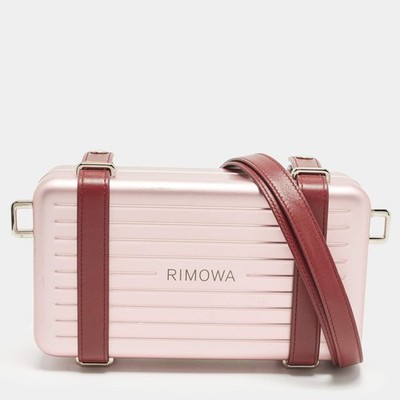 Dior x Rimowa Personal PinkBurgundy Aluminium and Leather Crossbody Bag