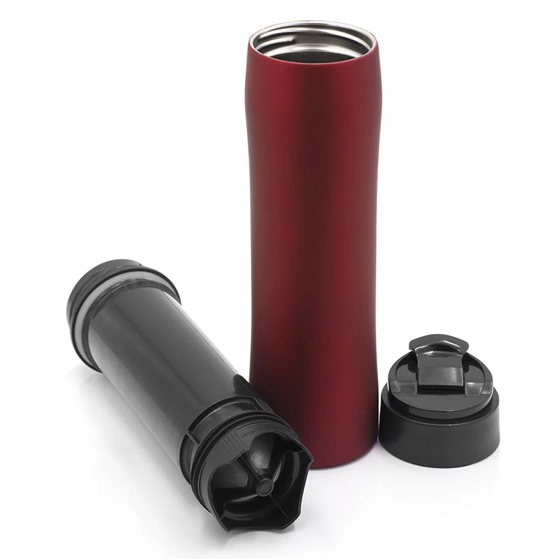 Portable Double Walled Stainless Steel Insulated Travel Coffee Maker Mug 350ml