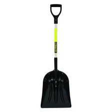Seymour Midwest Snow Shovel, 14 1/4 in W x Plastic Blade, 29 in L Fiberglass