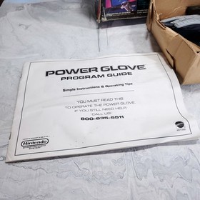 Nes Large Power Glove In Box +Complete Gaming Series Includes Rare Liner Tested!