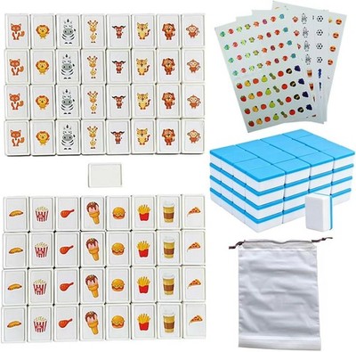 Escape Spiel Legespiel 65 Blöcke 30mm Seaside Stil Mahjong für Kinder mit