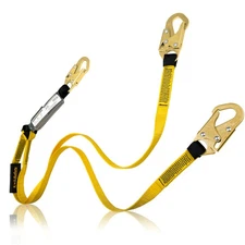 KwikSafety TAIPAN Double Leg Flat 6’ External Shock Absorber Safety Lanyard