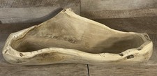 European Hand Carved Live Edge Sculptural Wooden Decor Bowl