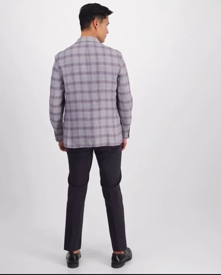 Abrigo deportivo ajustado para hombre. Pantalón corto talla 44. Púrpura/gris. Elegante/Clásico/Fantástico Foto 4 de 4