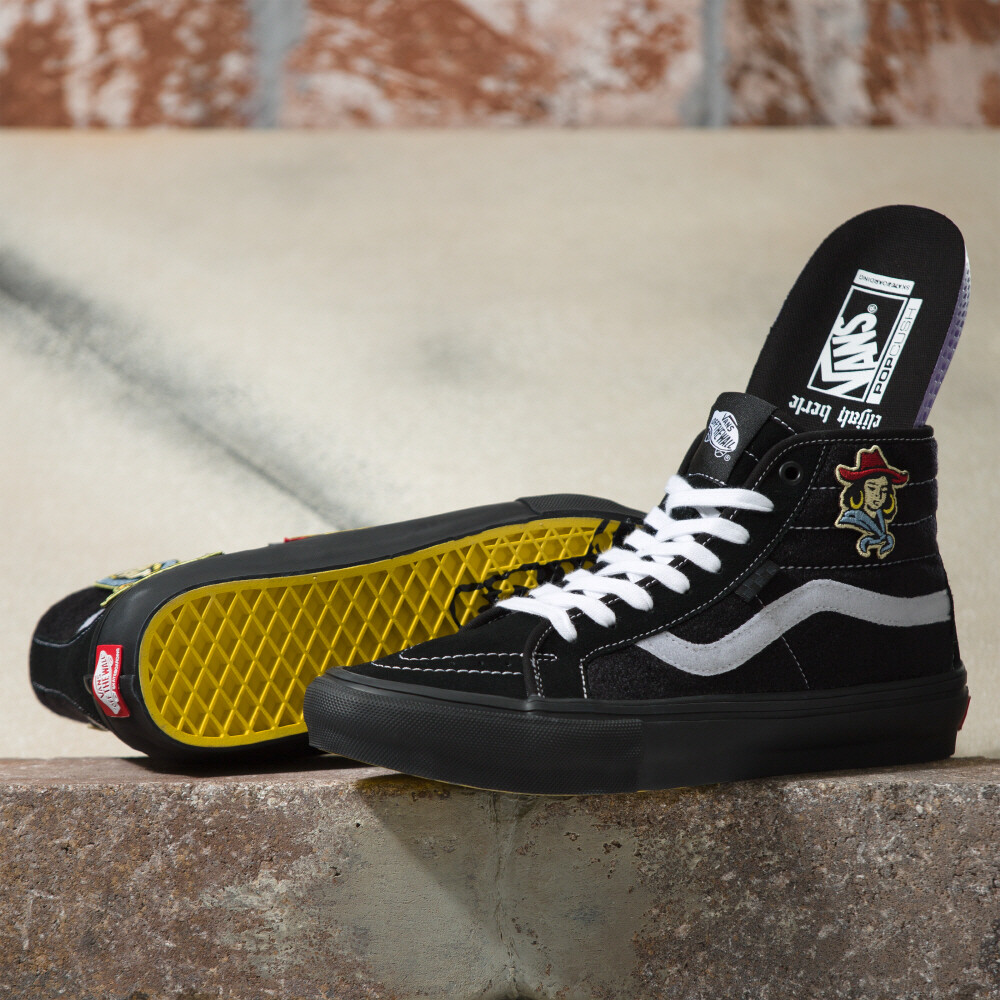 VANS x ELIJAH BERLE SKATE SK8-HI DECON★コレクション★BLACK Vans x Elijah Berle Skate Sk8-Hi Decon (Black / Black)