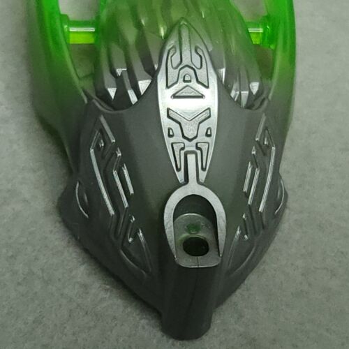 LEGO Part 24162pb06 Bionicle Creature Head Mask Trans Bright Green Pattern - Picture 5 of 5
