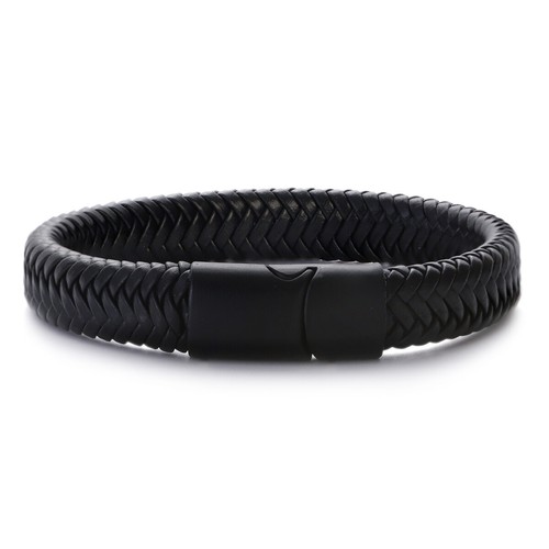 Fashion Men's Multi-Layer PU Leather Bracelet Magnetic Clasp Vintage Bangle - Bild 14 von 16