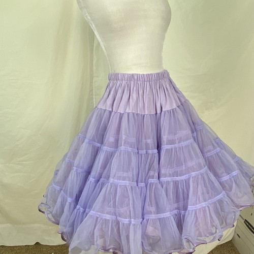 Square Dance Petticoat Lavender Purple Malco Modes #275 Sz M 3 Layer Adjustable - Picture 8 of 11