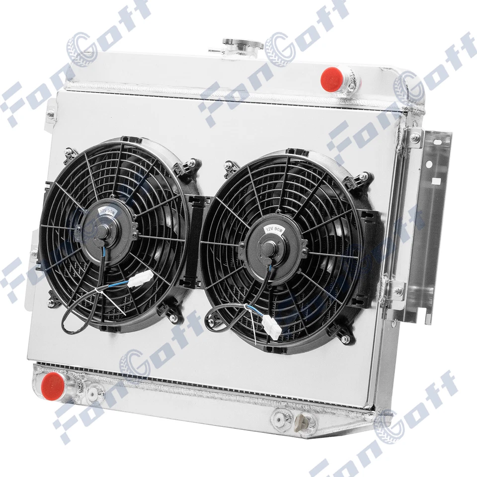 4 Rows Radiator Shroud Fan For 1966-1969 Dodge Charger Big Block 5.9L 7.2L V8 - Изображение 2 из 4