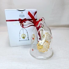 🎅🏽 Holmegaard Mouth Blown Glass Bell Christmas Ornament 2015 Ann-Sofi Romme