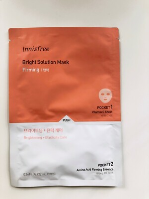 Innisfree Bright Solution Mask - Face Mask Sheet Mask - New from Korea