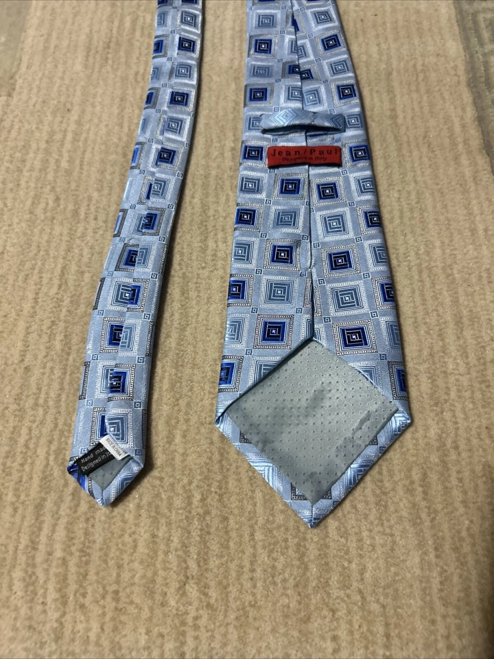 Corbata Hombre 58” Jean Paul Azul 100% Poliéster Diseñada en Italia Foto 3 de 4